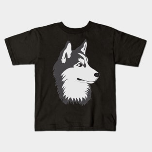 husky dog face Kids T-Shirt